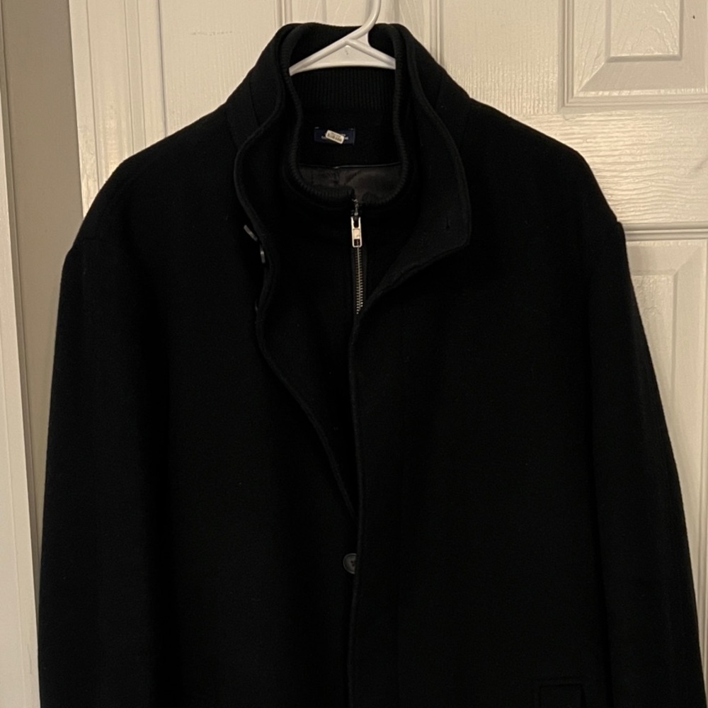 John W Nordstrom Hudson Bib Insert Wool Car Zip-Up Coat Men’s XL